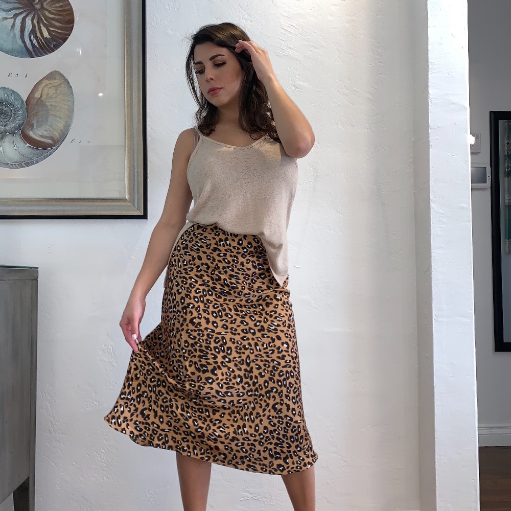 Nasty Gal Leopard print maxi skirt